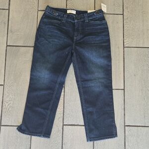 NWT We The Free Dark Indigo Capri Size‎ 28.  fp21 Curated